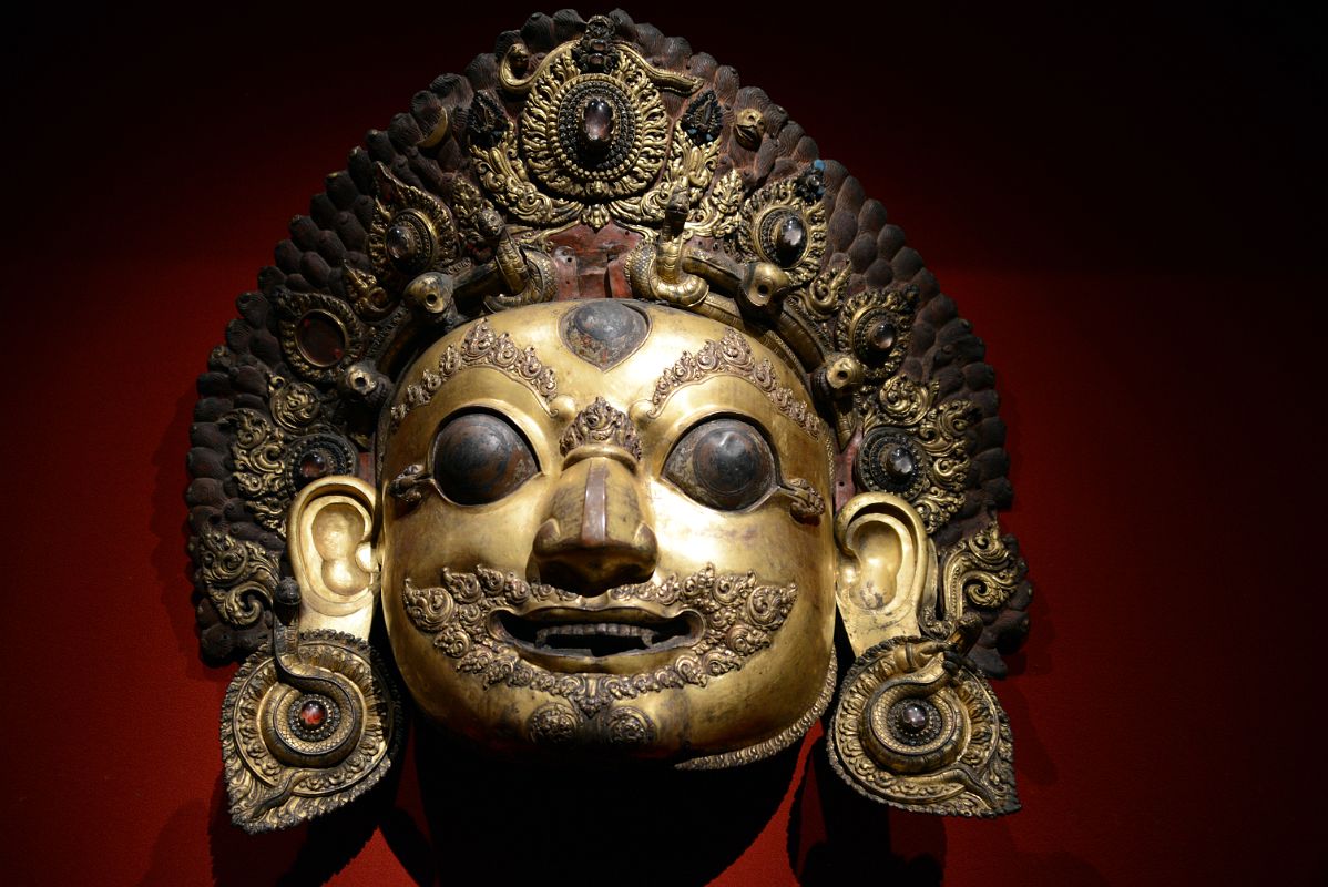 01-1 Head of Bhairava, the Wrathful Form of Shiva, 16C, Nepal - New York Metropolitan Museum Of Art